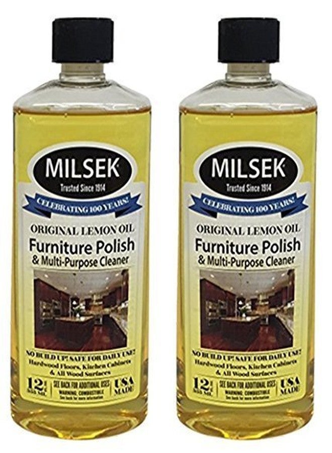 Milsek 12 Ounce Lemon Furniture Polish and Cleaner - 2 Pack